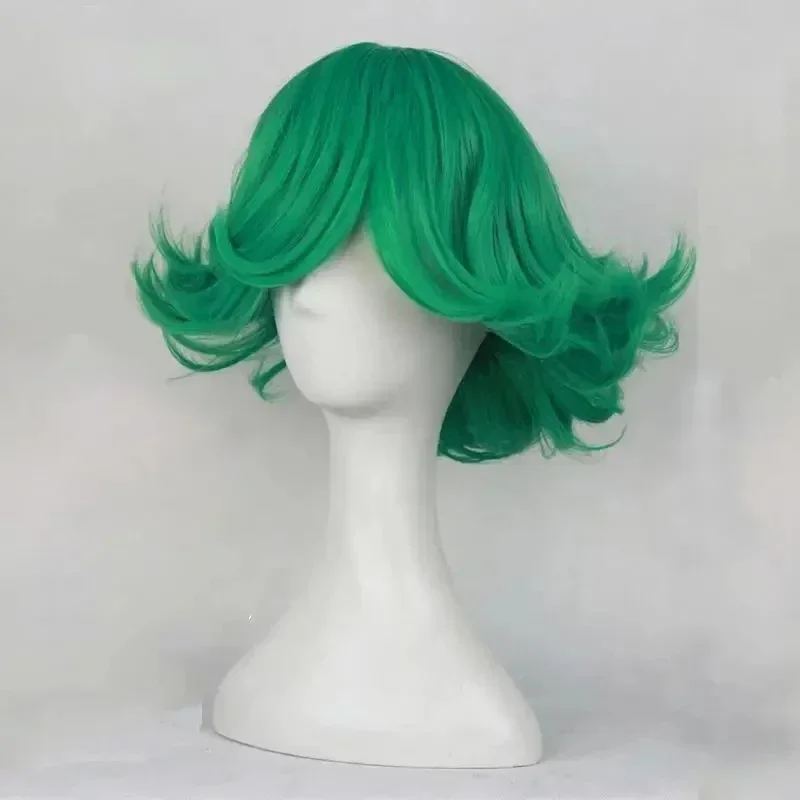 Halloween Anime One Punch Man Senritsu no Tatsumaki Cosplay perruque 30 cm court bouclés ondulés