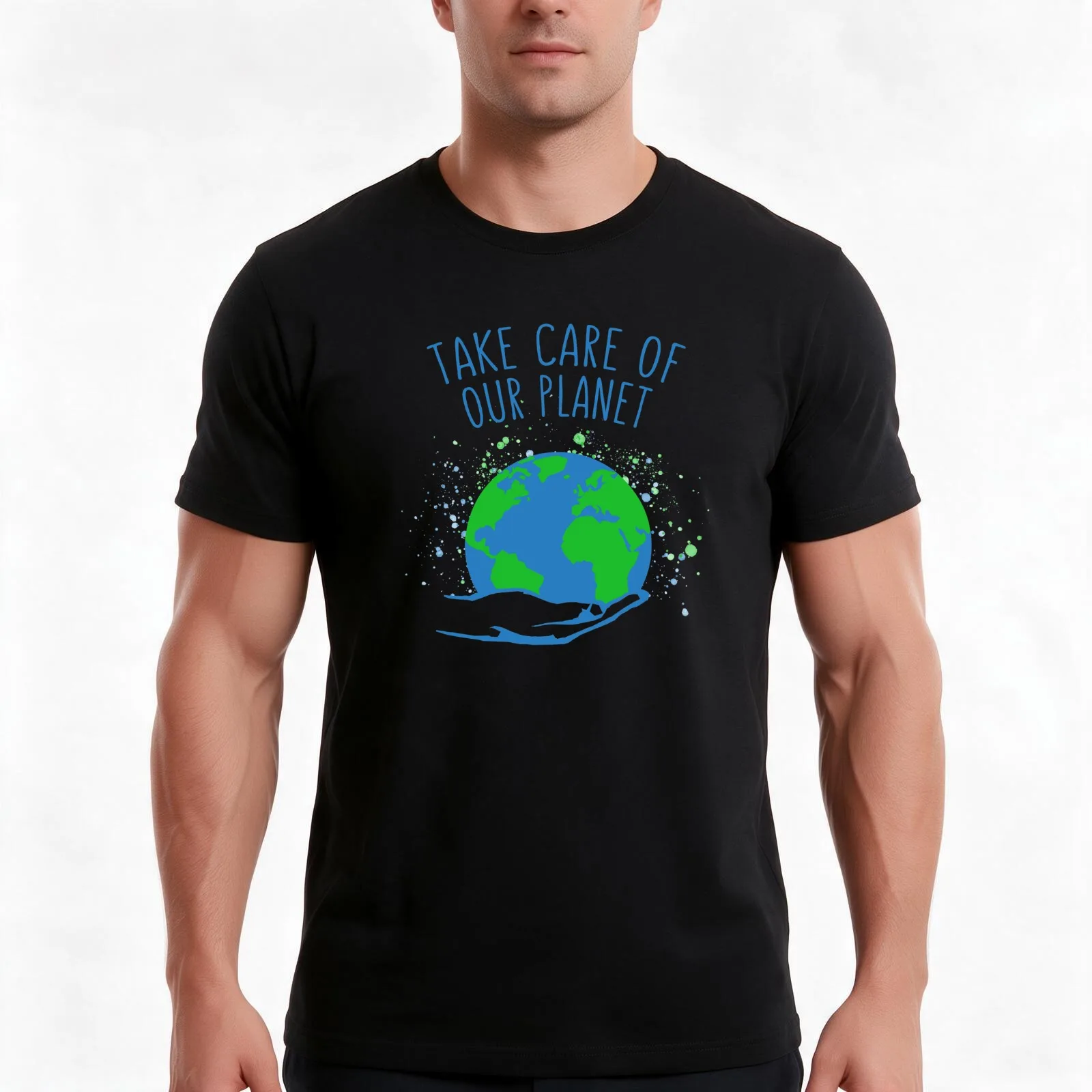 take care of our planet stop climate change T-Shirt, Summer Casual Cotton Tee, Oversized Streetwear Tops, Vintage Graphic Print