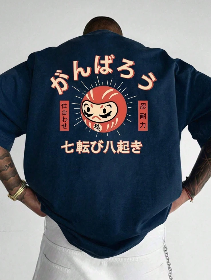 انمي ياباني الجرافيك تي شيرت حجم كبير ملابس للرجال المتضخم عادية فضفاض المرأة قصيرة الأكمام تي شيرت الصيف Y2k الملابس