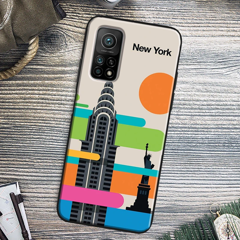 London Roma New York Countries Art Case For Xiaomi 13 11T 12T Pro 12 Lite 12X Cover For POCO X3 X4 X5 F5 Pro F4 GT C40 M5s F3