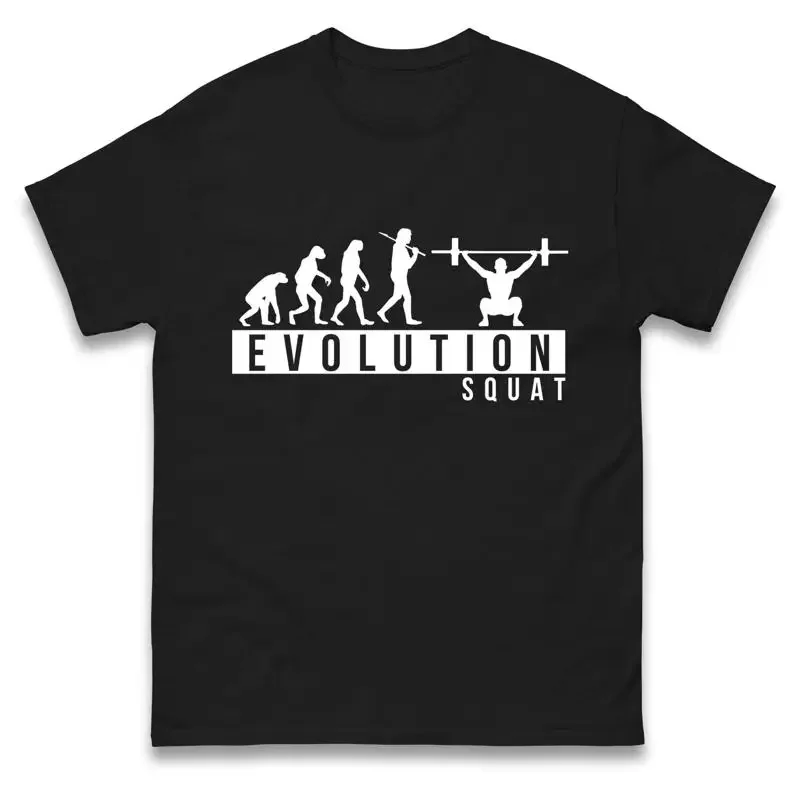 Evolution Squat Gym Funny T Shirt Workout Bodybuilding