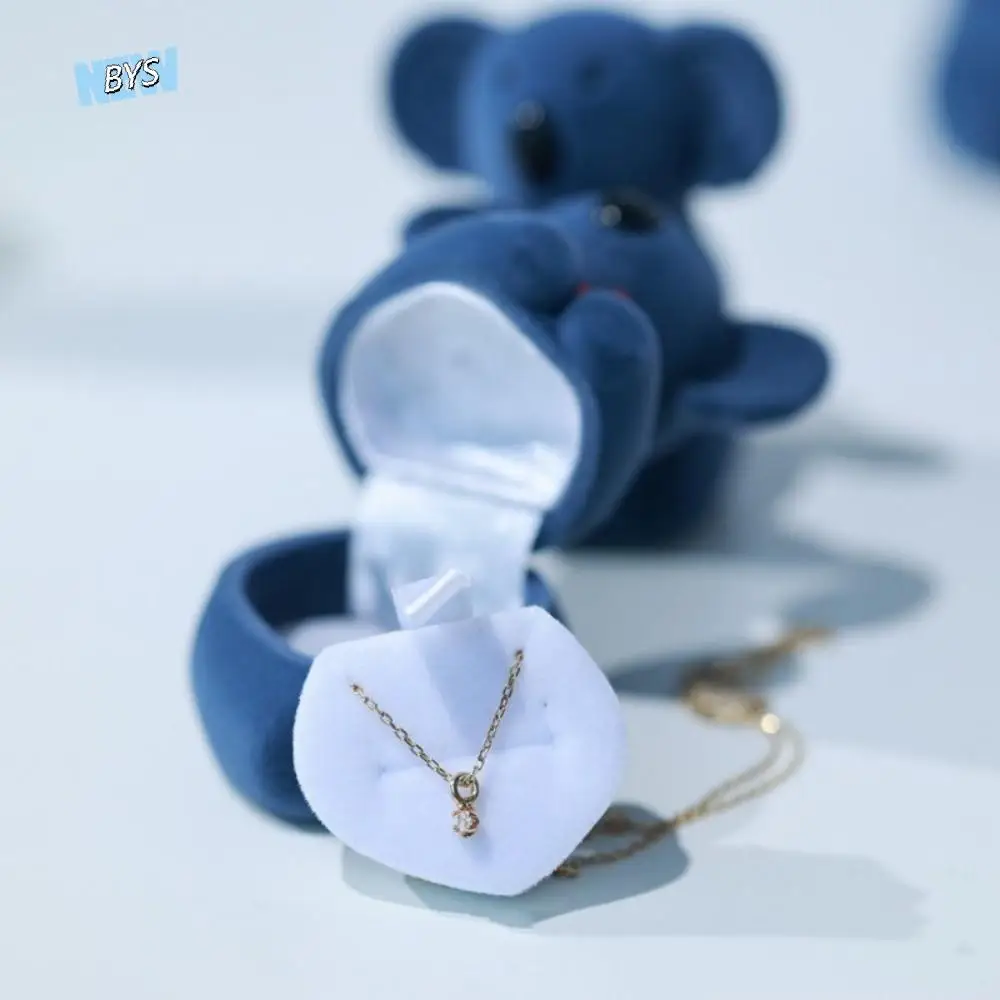 

Мини-лев, флокированная шкатулка для драгоценностей с изображением животных, креативная многофункциональная шкатулка для колец для щенка, крокодил, коала, ожерелье, органайзер, подарки