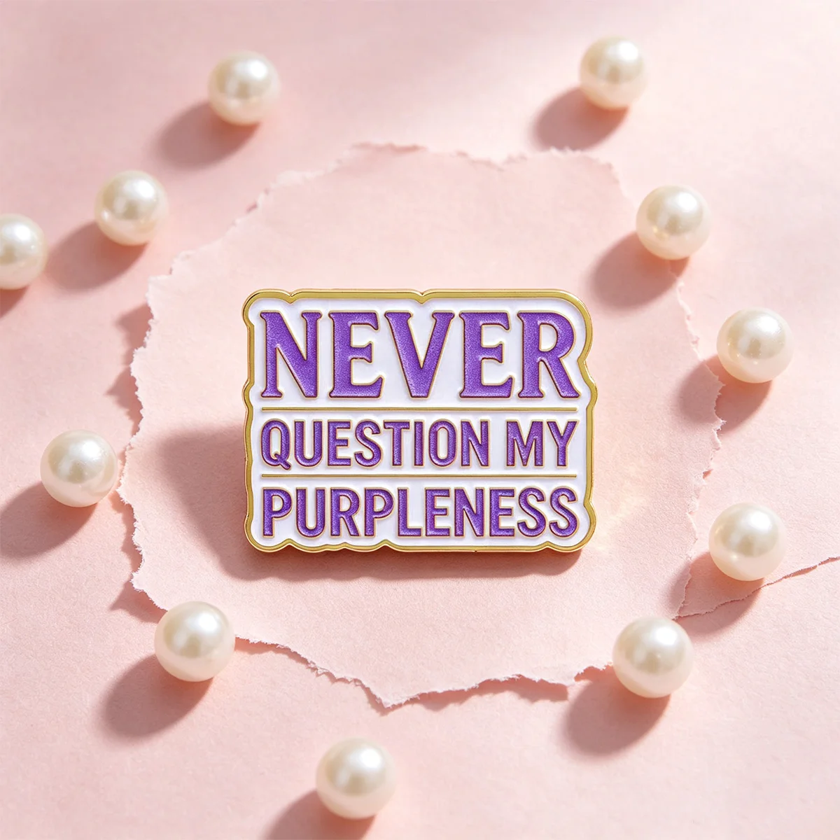 9pcs Never Question My Purpleness Enamel Pin Set Metal Lapel Badge Funny Quote Brooch Clothes Backpack Decor Gift