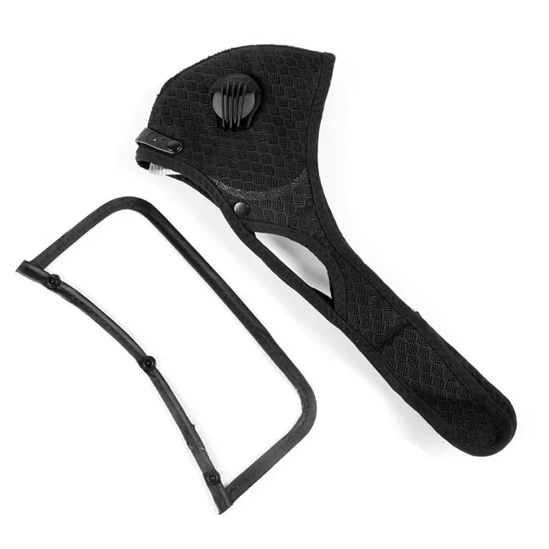 Neue Fahrrad-Gesichtsmaske mit Filterbrille, Staubmaske, Sportmaske, waschbar, wiederverwendbar, für Herren, Bandana, Aktivkohlefilter – Detail 3