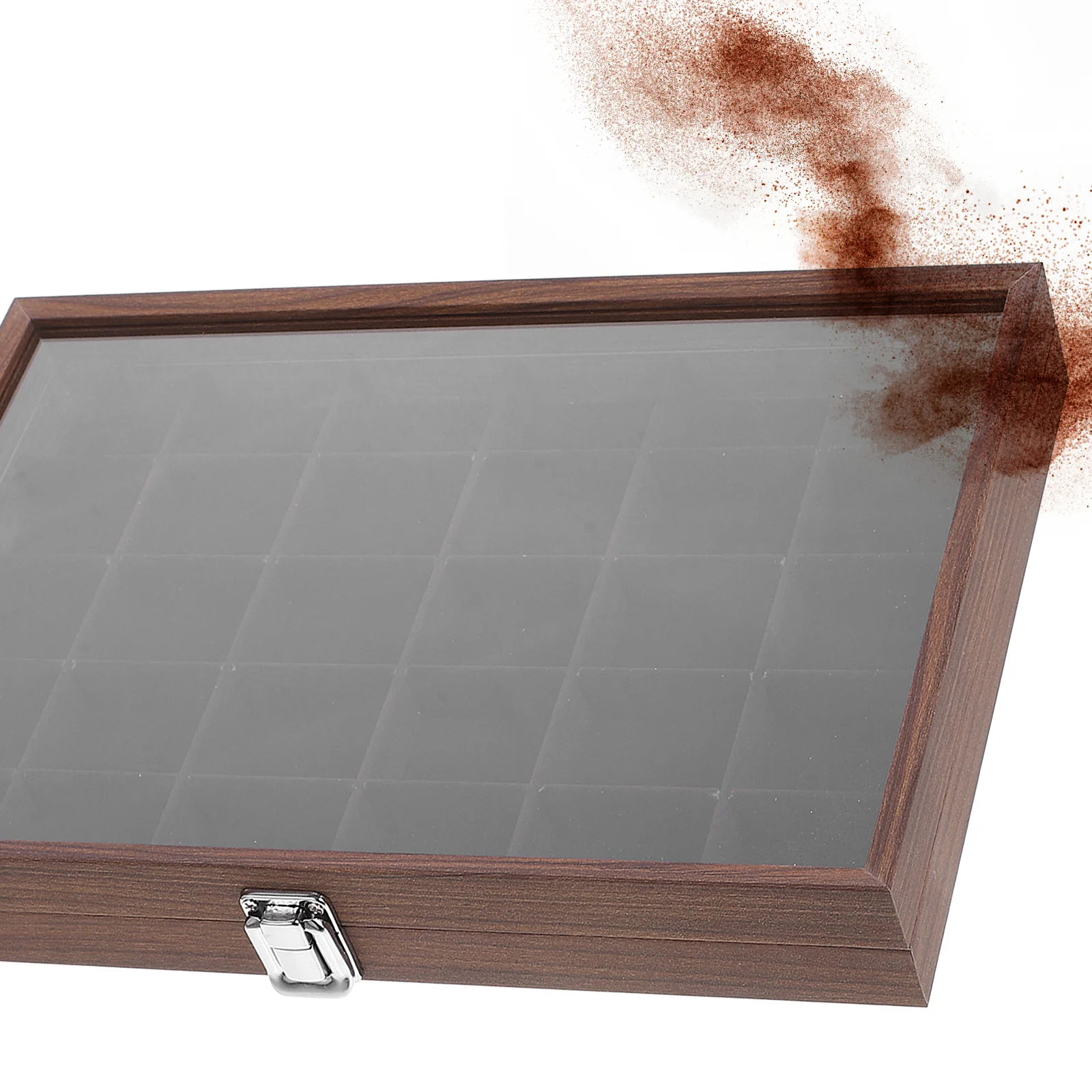 

30-Grid Tea Bag Storage Box Transparent Glass Organizer Household Multi-Function Coffee Station Sugar Container Creative Shelf