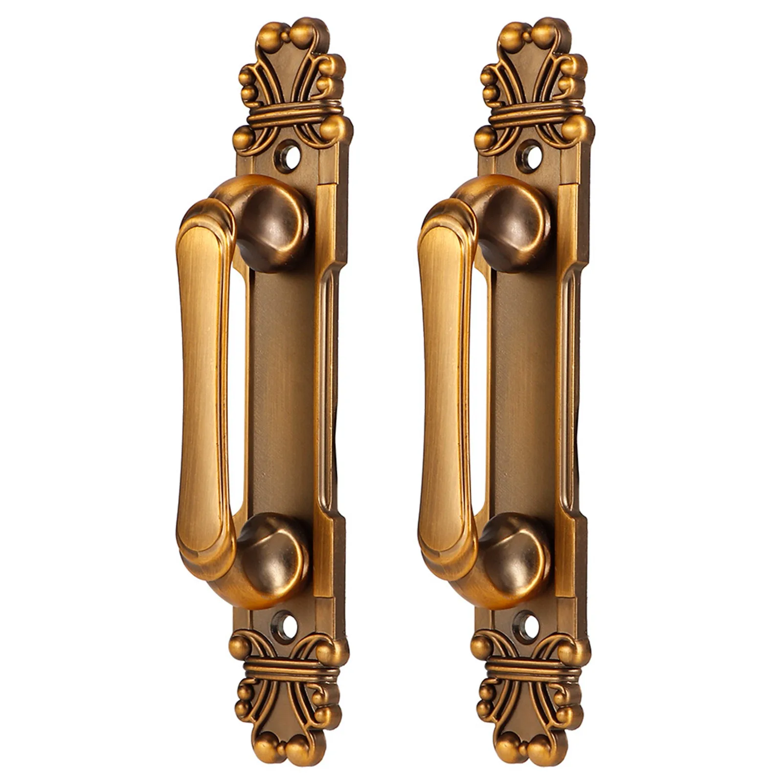 2Pcs/Set European Style Antique Zinc Alloy Door Pull Handle Cabinet Hardware Handle Fittings Accessory