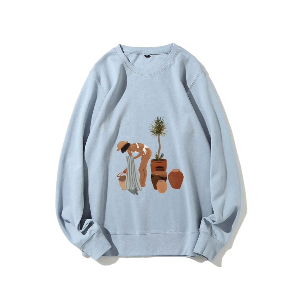 Sudadera de algodón orgánico con certificación ecológica - Núcleo lindo para mujer Y2K, comodidad aprobada informal corporativa