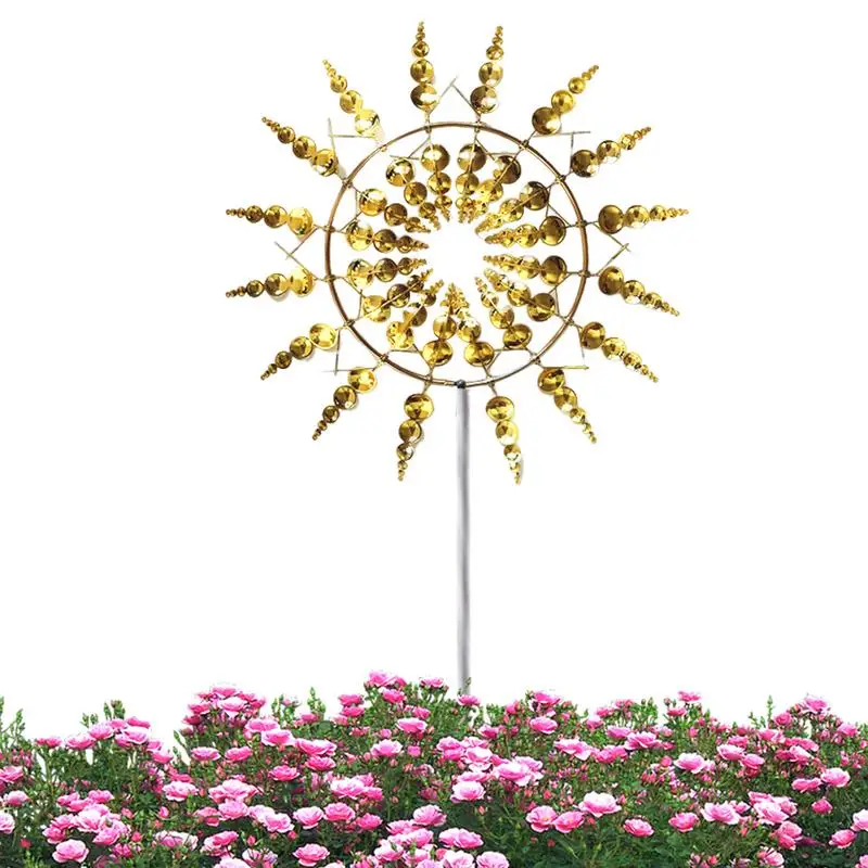 

Magic Kinetic Metal Windmill Spinner Unique Wind Powered Catchers Creative Patio Garden Lawn Outdoor Courtyard Decoration