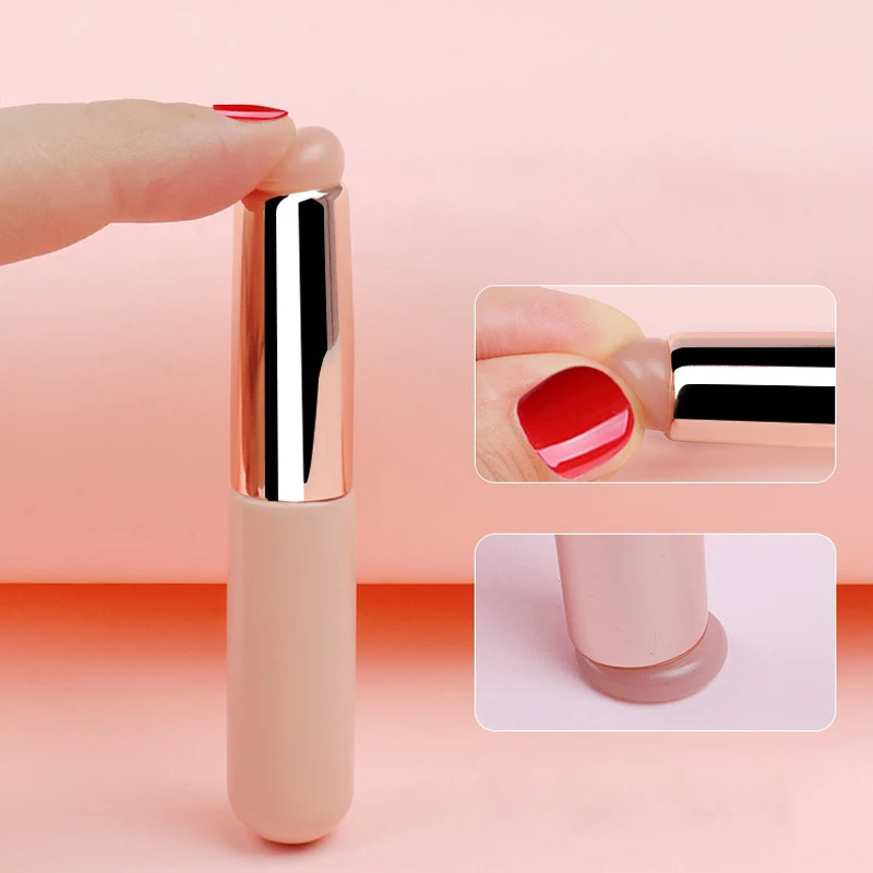 Silicone Lip Brush Angled Concealer Makeup Brush Tool Portable Round Head Like Fingertips Q Soft Lipstick Brush Concealer Brush
