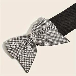 Bel peplum elastik yay kadınlar için rhinestones ile geniş bel kemeri için parti düğün elbisesi korse geri Bling Bling kemerde 12 büyük satış, laco-no. 8