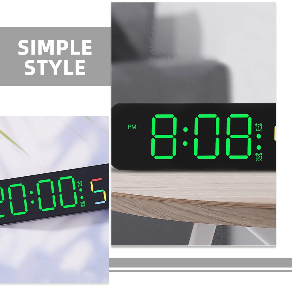 

Led Clock Large Display Digital Alarm Clock Temperature Usb Charging For Bedroom Office Desk Electric Timepiece
