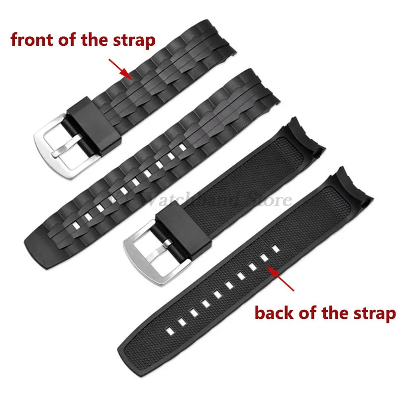 EF550 Watch Band for Casio Edifice EF-550D Series Steel Buckle Rubber Sports Soft Silicone Waterproof Strap 22mm