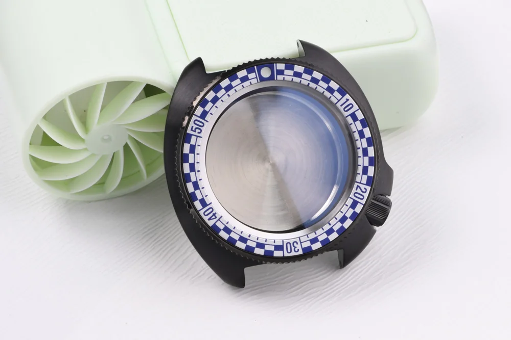 PVD Abalone Diver Uhrengehäuse, 28,5 mm Zifferblatt, 4,2 Uhr, Saphirglas, Edelstahl, 20 ATM wasserdicht, für NH35/36/4R/6R Uhrwerk – Detail 7