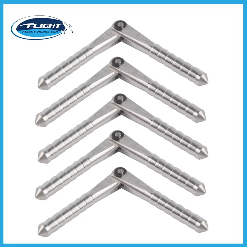 5Pcs 68mm 4.5mm Metal Needle Hinge Folding Pins For RC Fixed‑Wing Plane Wing Fuselage Connection Model DIY Parts