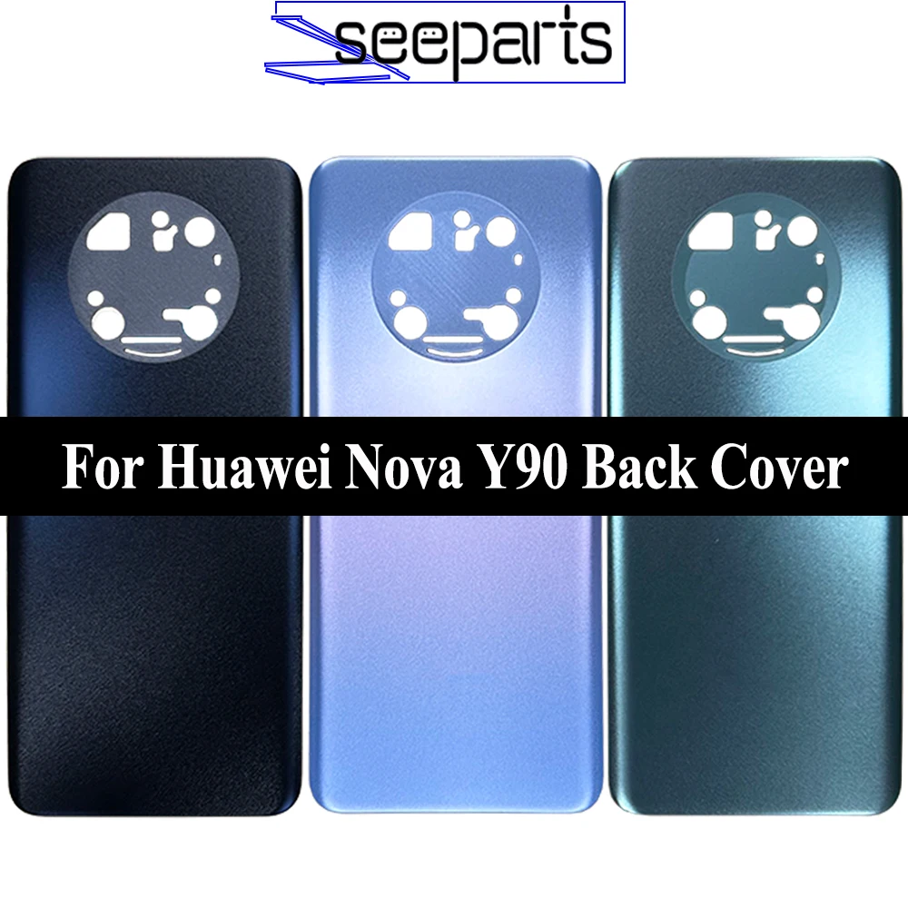 Оригинальная крышка батарейного отсека для Huawei Nova Y90, задняя стеклянная задняя крышка батарейного отсека, запасные части Оригинальная крышка батарейного отсека для Huawei Nova Y90, задняя стеклянная задняя крышка батарейного отсека, запасные части