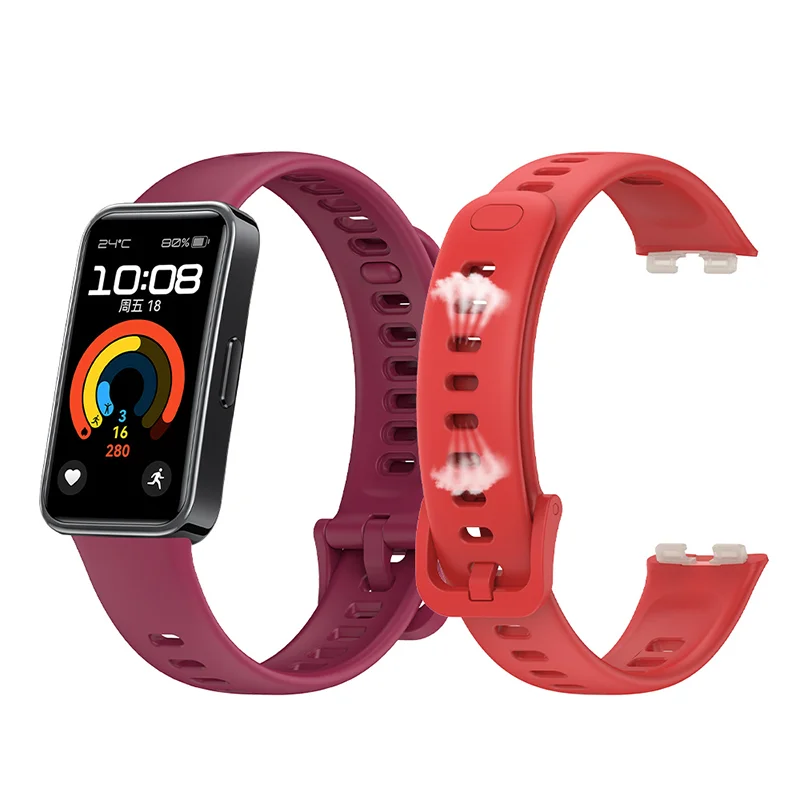 Correa de silicona suave para reloj inteligente, correa de repuesto para Huawei Band 8 y 9