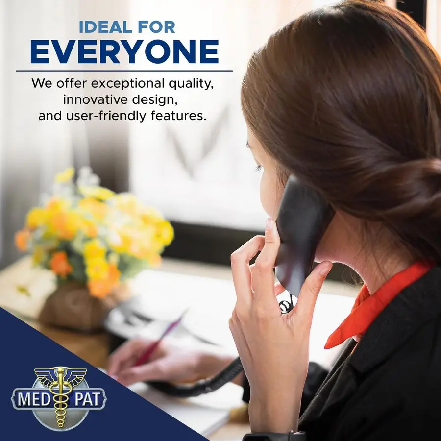 D8WP Waterproof Desk Set Telephone w Ring inUse Light Indicator Office and Home Phone with Large Buttons, Full Volume Control, C