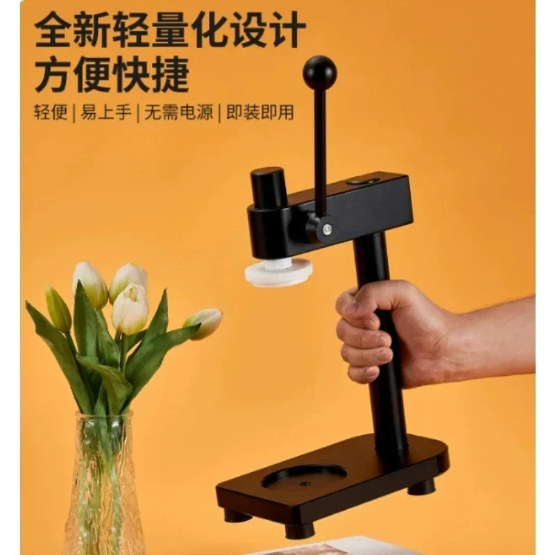No-Power Manual Can Capper, Hand Operated Beverage Can Sealing Tool for Milk Tea Store Use