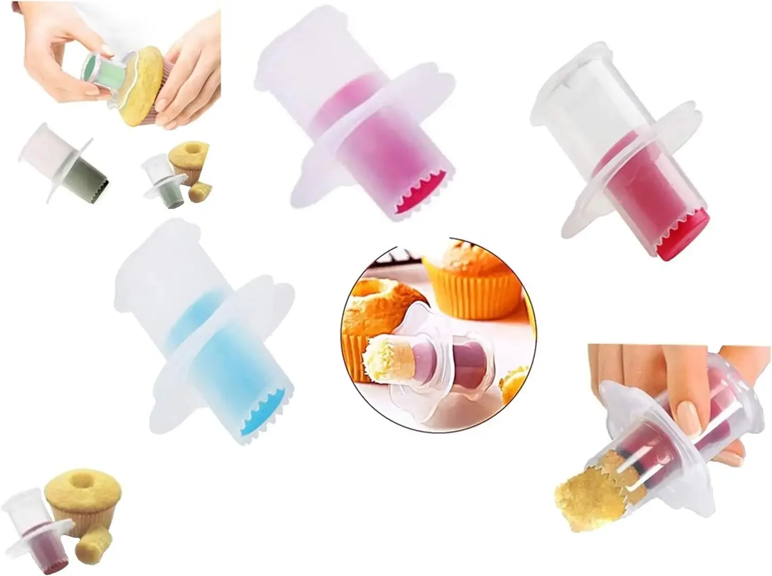 

Cupcake Lid Piston Efficient Baking Tools Muffin Filler Pastry Decorating Cake Filling Accessories for Home and Professional Use