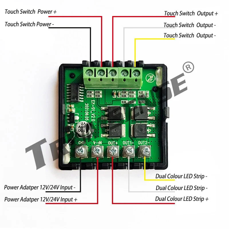 Ex-01 Bộ Khuếch Đại Công Suất W Khuếch Đại Hiện Tại Bộ Khuếch Đại Công Suất Mở Rộng Cho Gương Led Cảm Ứng Công Tắc Đèn Mờ Mở Rộng Để Max công Suất 240 W