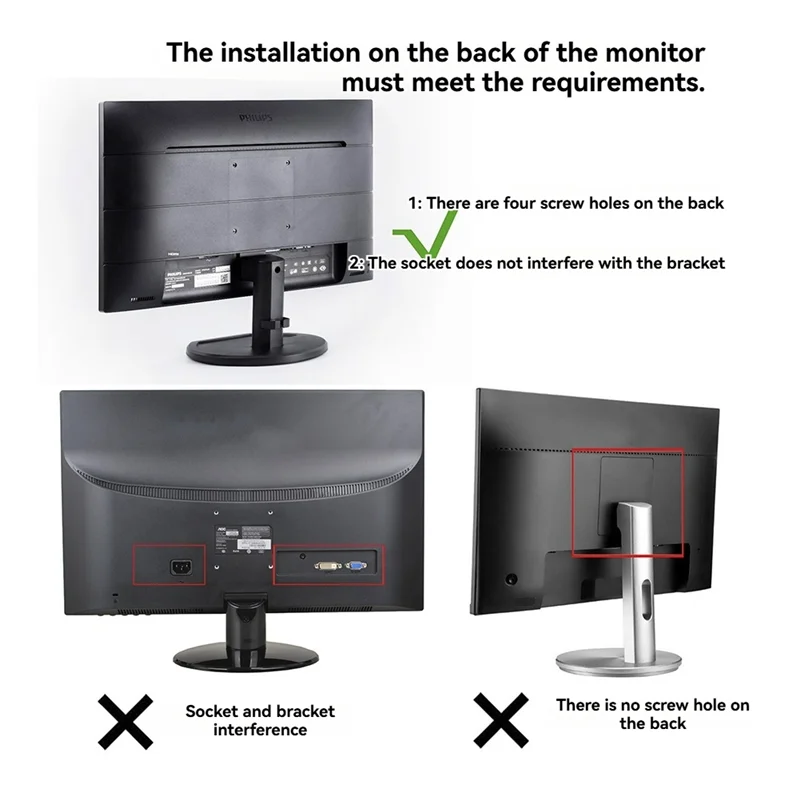 AY14 -Wall And Desktop Stand Mount Holder Computer Stand For Mac Mini Under Desk Vesa Extension