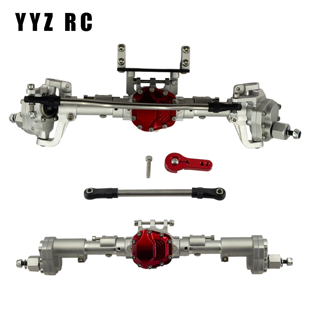 Front And Rear Axle Set For Axial Scx10 ii 2 Upgrades Parts Metallic Body Portal 1/10 90046 90047 Scx10 i RC CAR Accessories