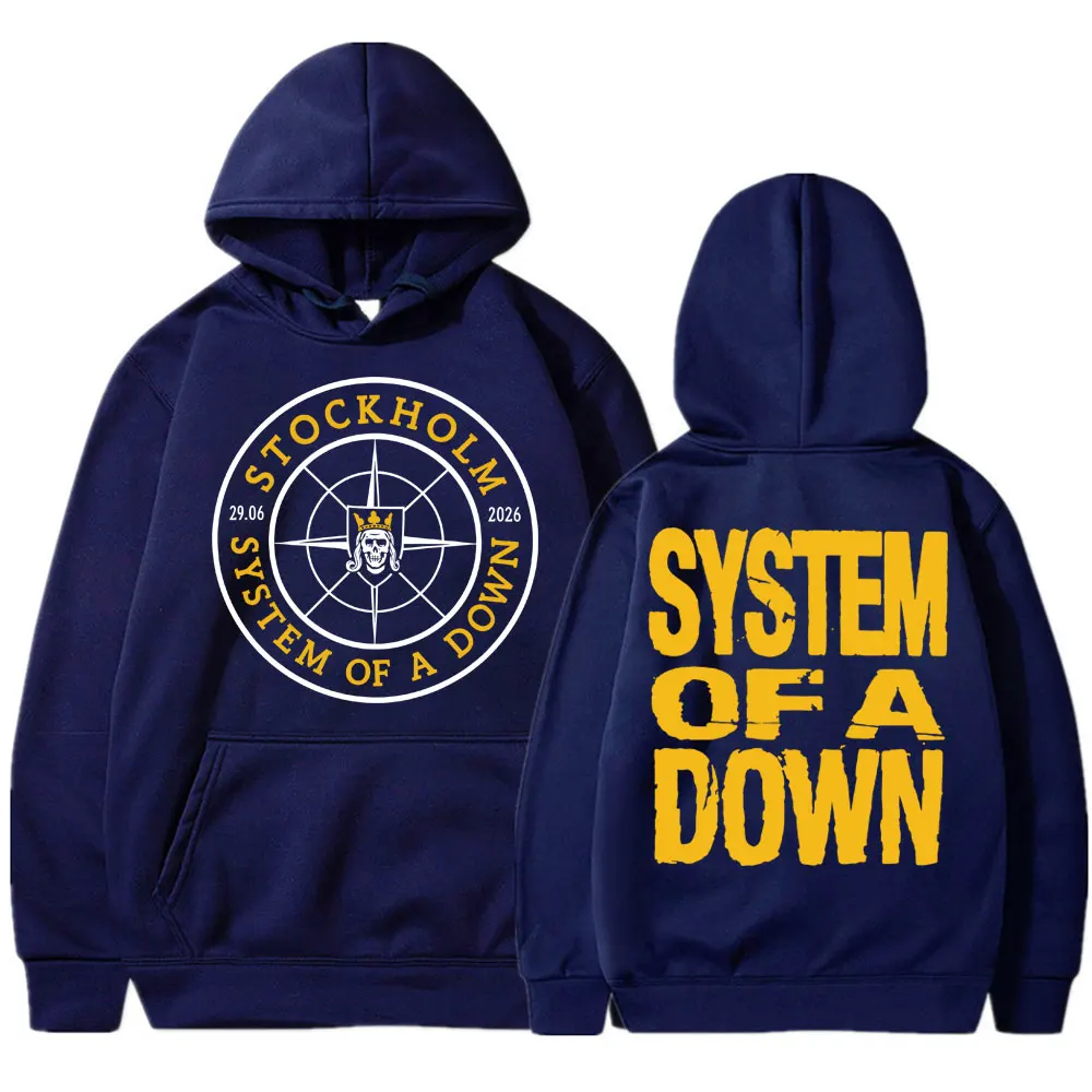 Rock Band System of A Down Stockholm Sweden Hoodie Men Women Hip Hop Vintage Sweatshirt Oversized Fleece Metal Loose Pullover