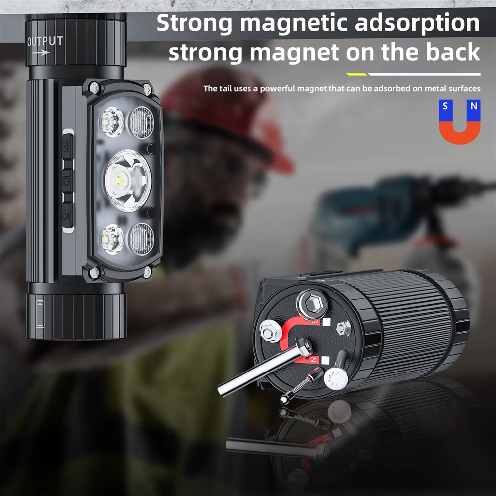 New Intelligent Induction Strong Light Headlights XHP50 Outdoor Headlamp USB Fishing Lantern Magnetic Multifunctional Lights