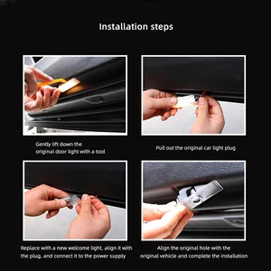 Willkommenslichter von der Autotür für Volvo, HD, XC90, V90, V60, XC60, V40, S80, S60, S90, C40, XC70, XC70, C30, C70, Ex90, 2 Pces Hauptverkäufe Volvo V40 Sohle - №5