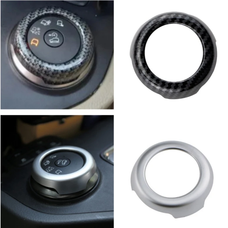 Terrain Mode Knob Trim Bezel Cover for Ford Everest 2015-2021 Ranger 2015-2022 Terrain Select Switch Decorative Frame Acc