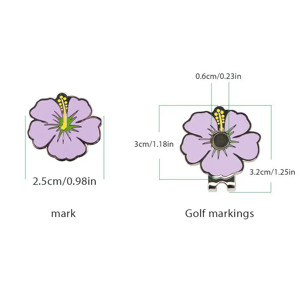 Magnetic Hat Clip Flower Golf Hat Clip Cherry Pink Cherry Flower Golf Hat Clip Yellow Magnetic Ball Marker Hat Clip Golfing Gift