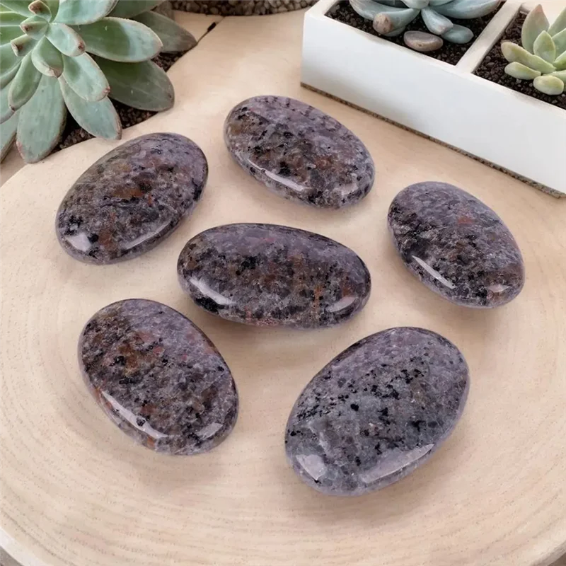 ABKU-4PCS Piedra de llama Natural, piedra de Yoga, juguete sensorial de mano, herramienta de meditación Natural, adorno de escritorio para fuente