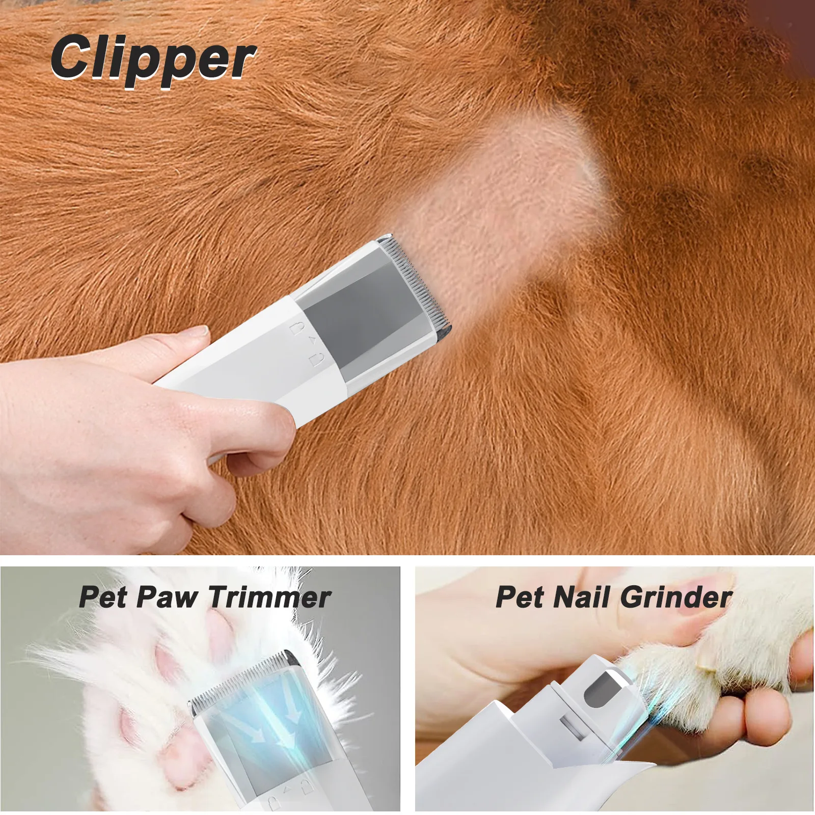 Dog Vacuum Cleaner Cat Hair Dryer 7in1 Pet Grooming Kit Vacuum with Pet Hair Dust Cup Dog Brush for Pet Hair Vacuum Cleaner