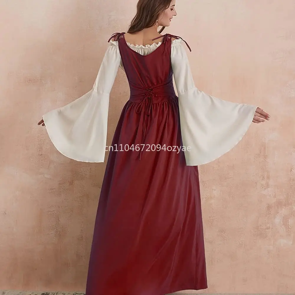 Abaowedding Costume de la Renaissance médiévale pour femme Cosplay sur robe