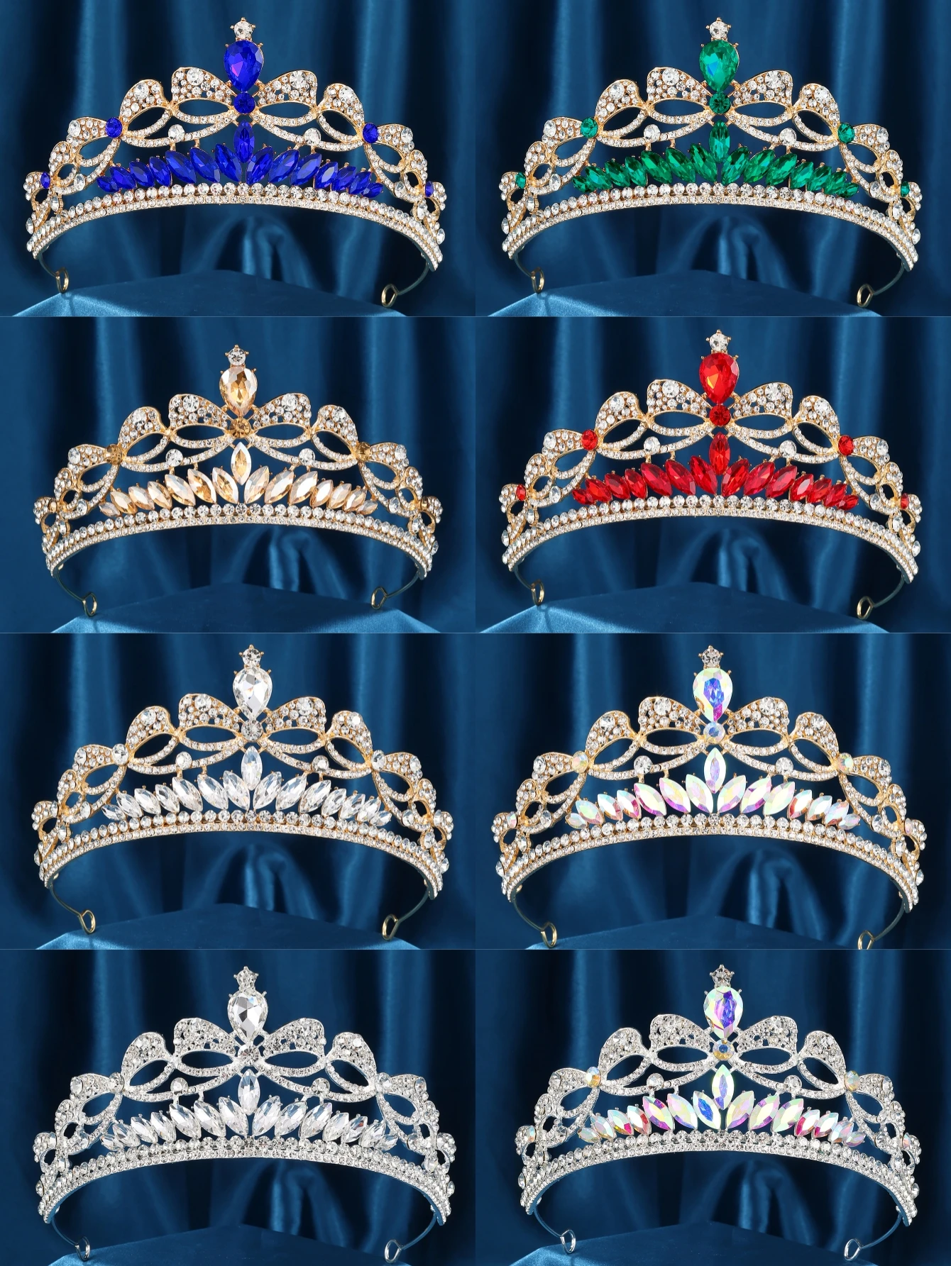 

Baroque Tiara Queen Crown for Women Bridal Wedding Tiara and Crown for Brides Crystal Princess Tiara for Girls Rhinestone Tiara