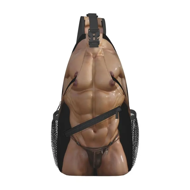 

Custom Funny Muscle Man Sling Chest Bag Fashion Crossbody Shoulder Backpack for Men Travel Hiking Daypack