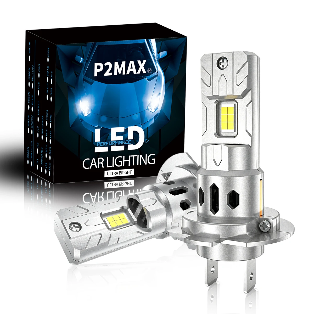

2PCS H4 H7 H11 9005/HB3 9006/HB4 LED Headlight Bulbs 12V 6000K High Lumen Plug and Play Fog Driving Lamp Super Bright Bulb