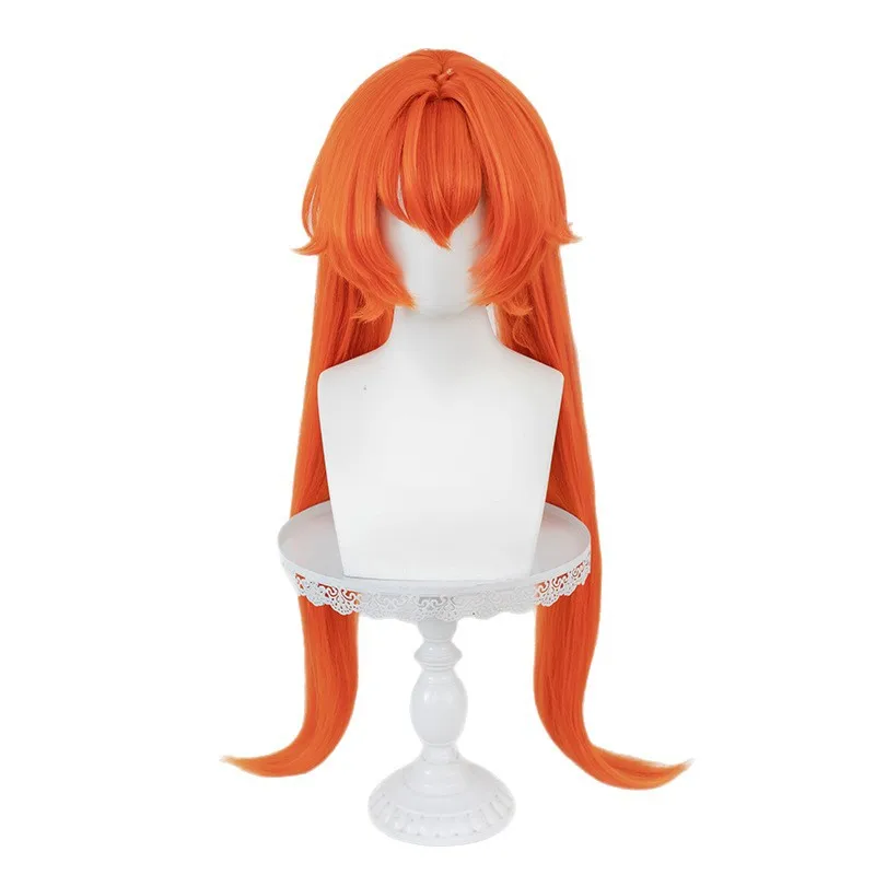 باروكة كوسبلاي من Game Zenless Zone Zero Orphie، شعر برتقالي طويل، مهرجان Obol Squad، ملحقات حفلات الهالوين للنساء والفتيات