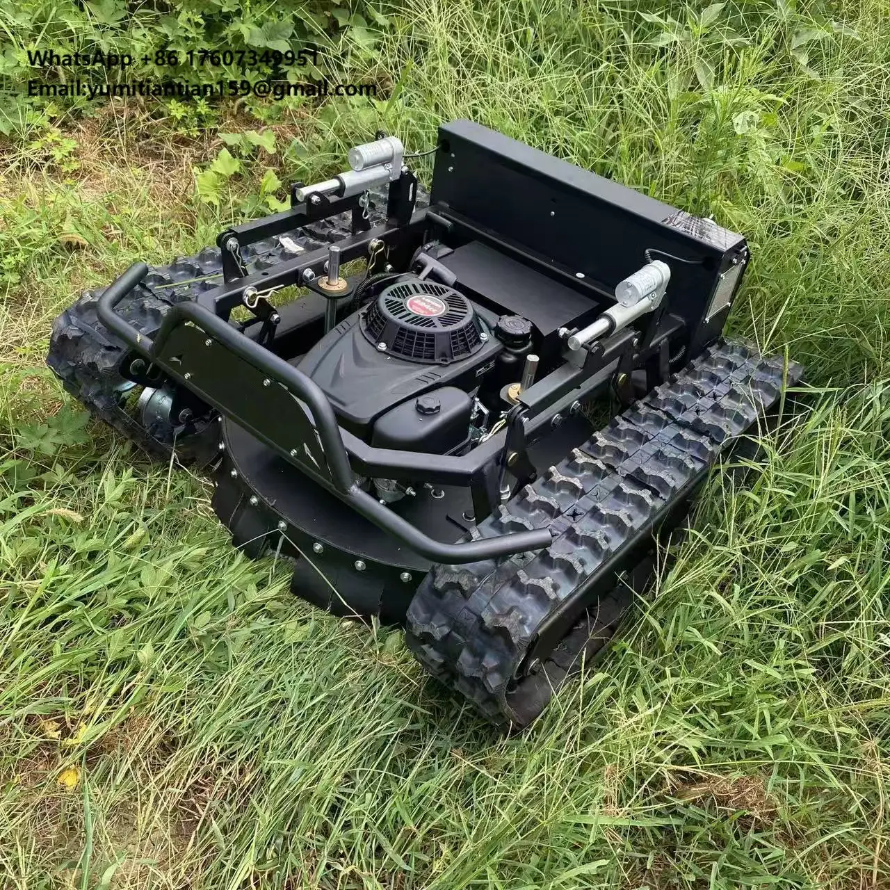 CE EPA Approved All Terrain Grass Cutting Machine Agriculture Rubber Tracks Remote Control Robot Lawn Mower
