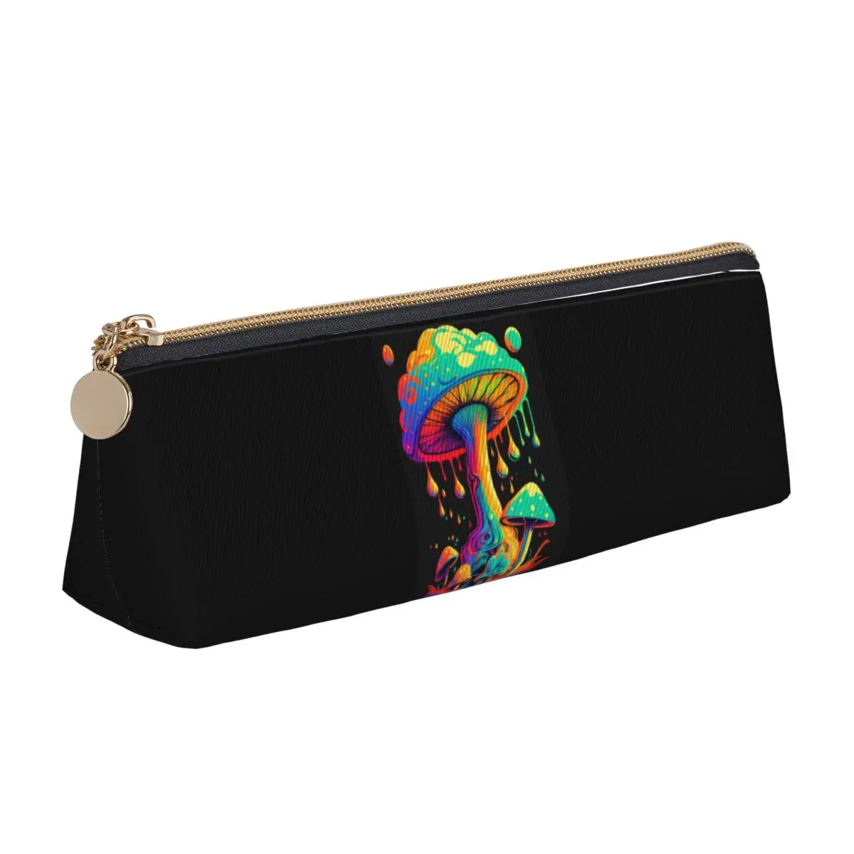 Mystical Fungi Magic Mushroom Psychedelic Trippy Hippie Pencil Case for Kids School Pen Box Pencil Supplies Pen Holder Bag