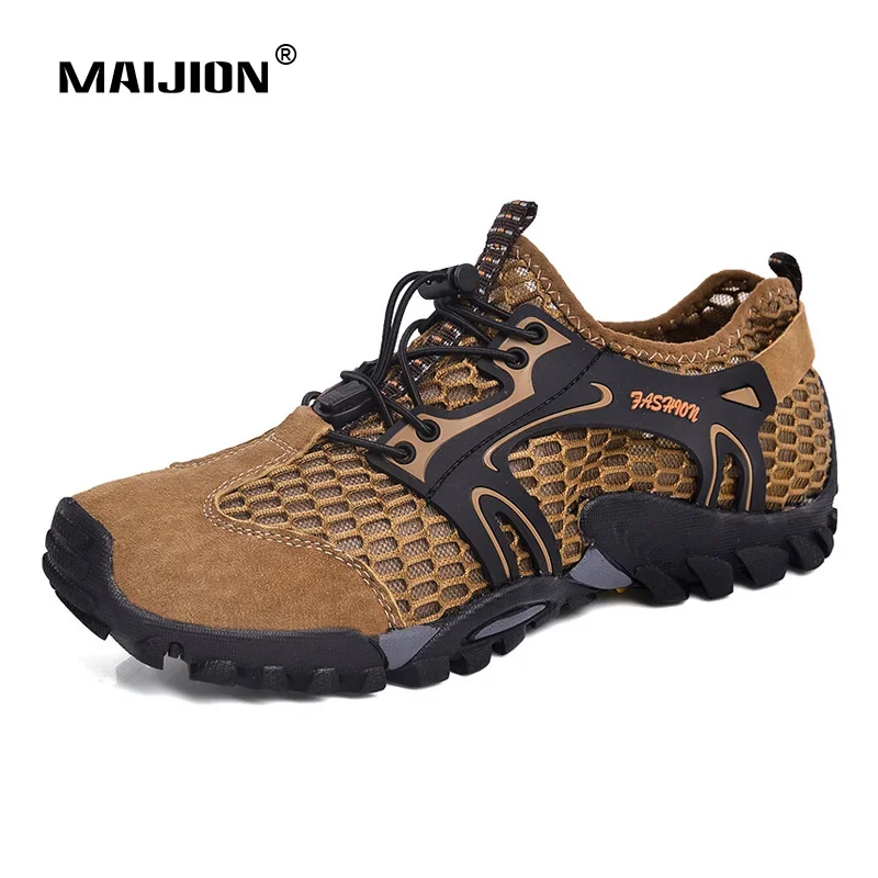 Men Aqua Shoes Non Slip Water Sneakers Breathable Mesh Quick-Dry Barefoot Fishing Trekking Upstream Sports Shoes