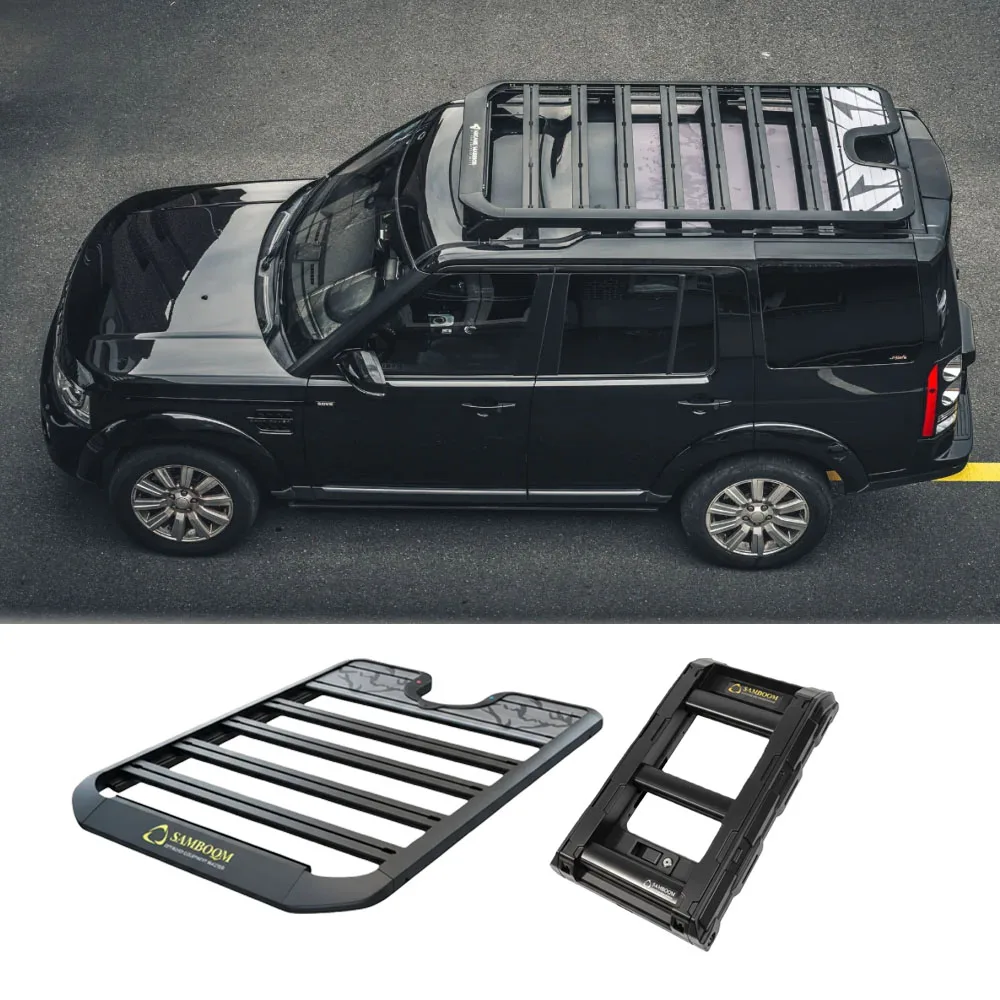 

Багажник на крышу высокого качества из алюминиевого сплава, подходит для Discovery 3.Discovery 4 2001-2021 годов с аксессуарами для боковой лестницы