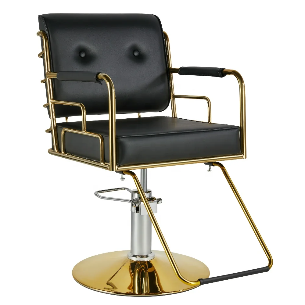 

Barber Chair Beauty Salon Equipment Gold Hair Salon Furniture for Barber Shop Styling Chairs for Make up Store