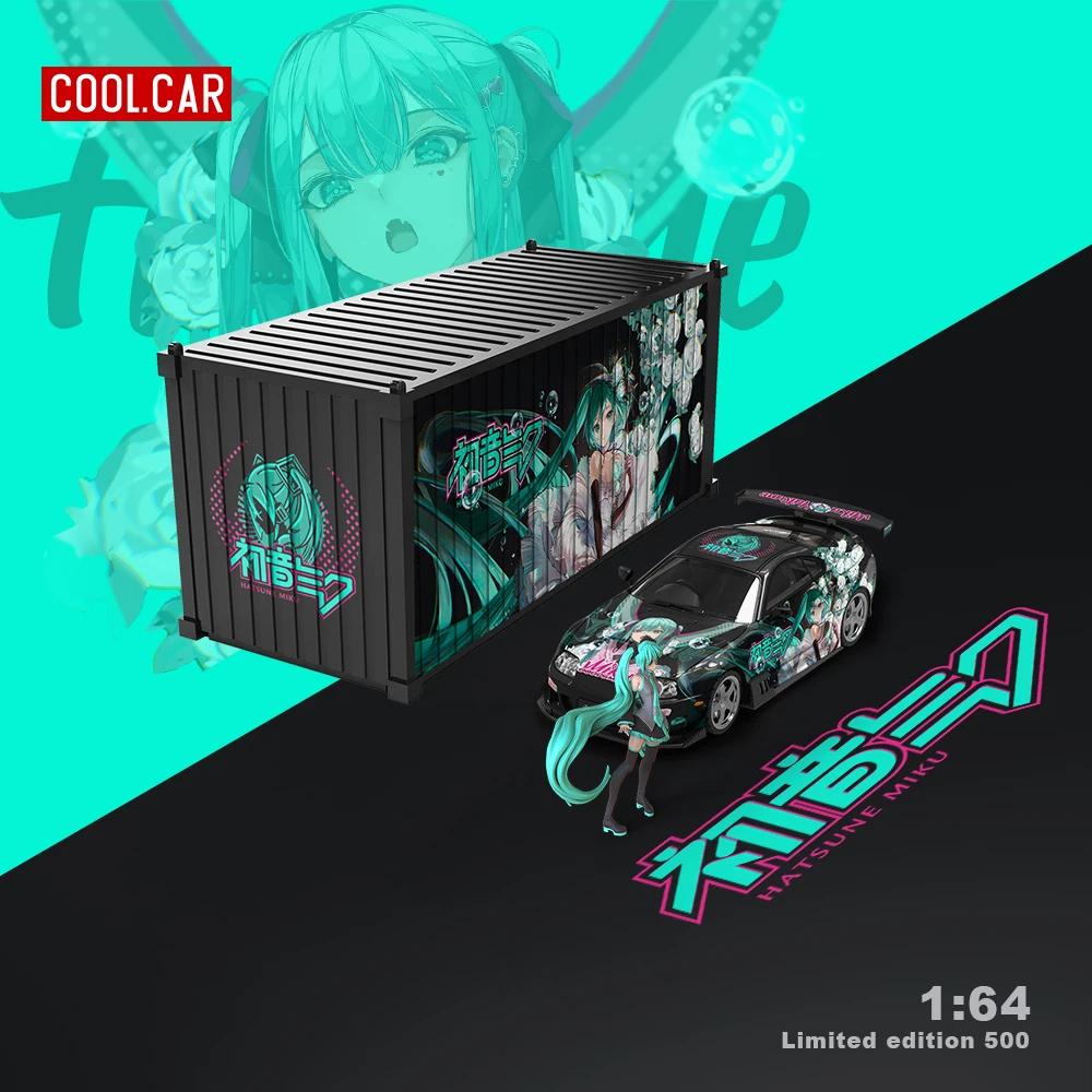 在庫あり本物のアニメ周辺機器クールカー 1:64 A80z 初音ミク合金車モデルグッズ装飾品初音ミクモデルギフト