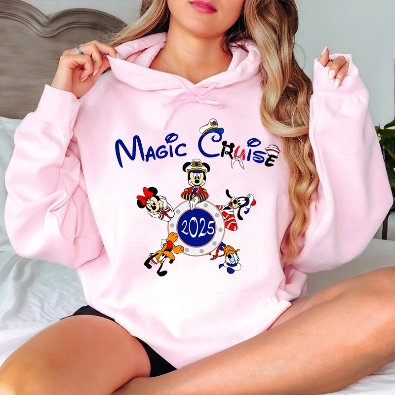 Magic Cruise 2025 Disney family printed women's hoodie adult sweatshirt casual top loose clothing