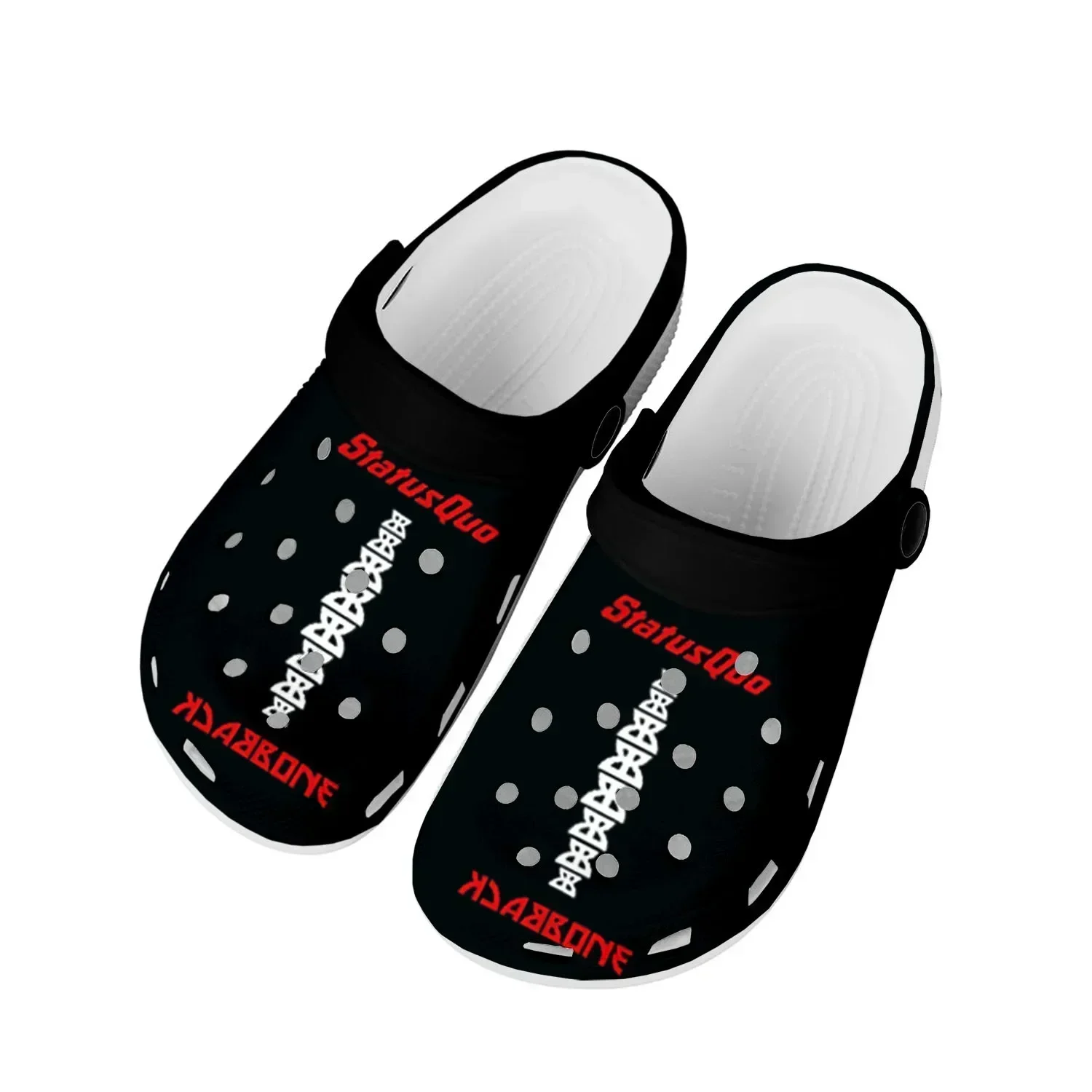 Zuecos de moda para el hogar de la banda de rock Status Quo, zapatos acuáticos personalizados, zuecos de jardín transpirables para hombre, mujer y adolescente, sandalias de playa con orificios