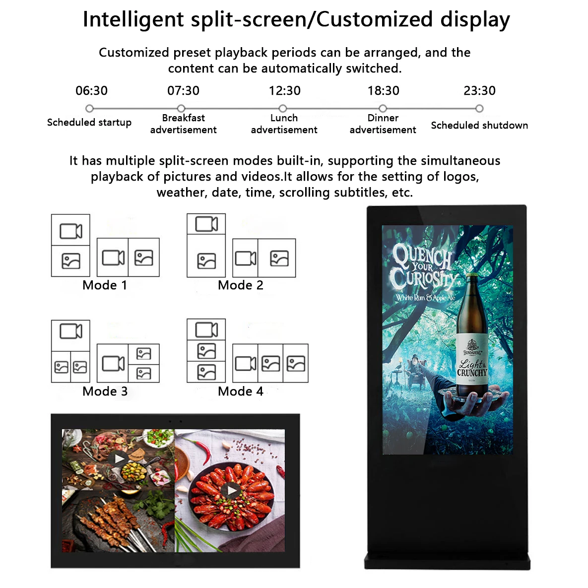 Waterproof LCD Digital Signage and Display Advertising Screen  Outdoor High Definition High Brightness