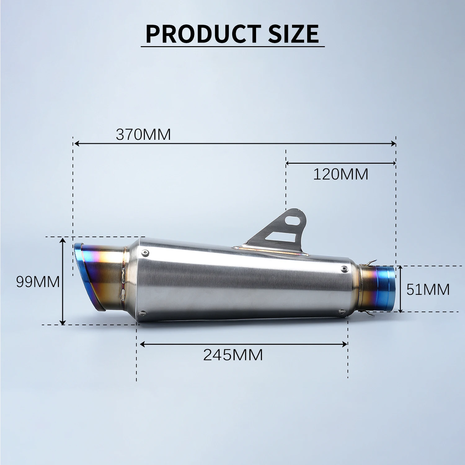 

moto exhaust Pipr tail section modification suitable models Connecting Slip-on Muffler Escape Tailpipe spring Link connect Part