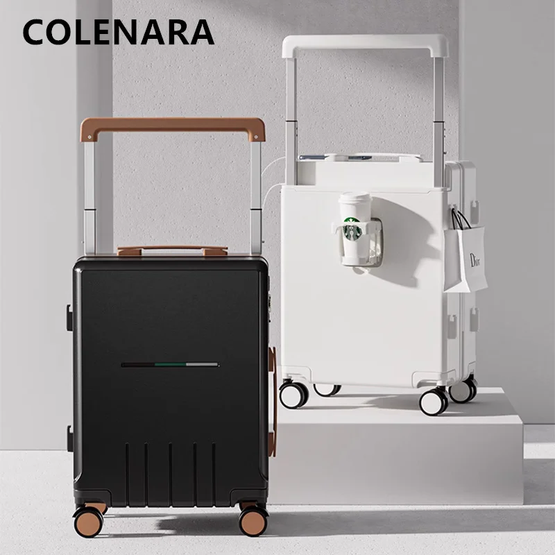 COLENARA Suitcase on Wheels 20 Inch PC Boarding Case 24