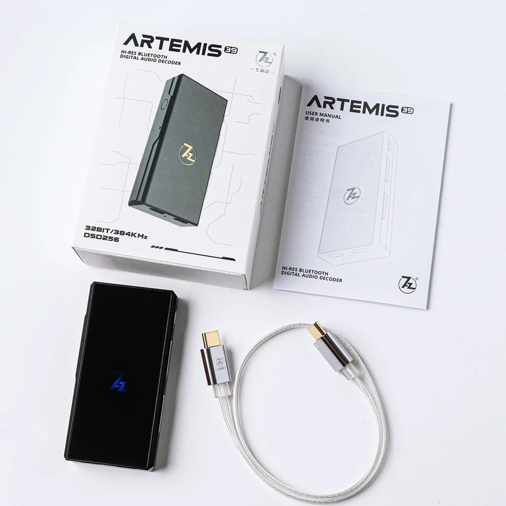 7HZ Artemis39 HI-RES وحدة فك ترميز الصوت الرقمية بلوتوث ES9039Q2M DAC ميكروفون مدمج يدعم 384 كيلو هرتز/32 بت DSD256
